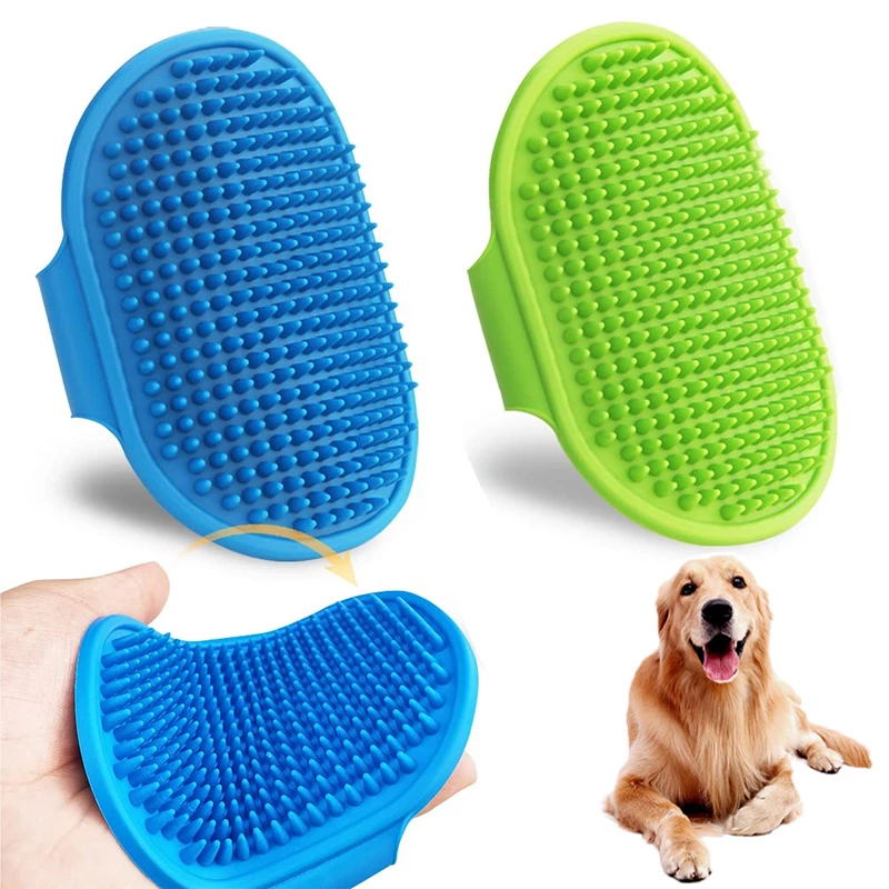 Rubber Glove Cleaning - ペットクリーニングブラシ犬猫バスソフトゴムシリコーンマッサージ手袋コームヘアリムーバー洗浄グルーミングクリーニング洗濯用品