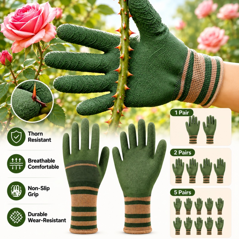 多用途ガーデニンググローブ、棘防止、防水、耐切創性、滑り止め - Cut Resistant Glove のレビューと価格