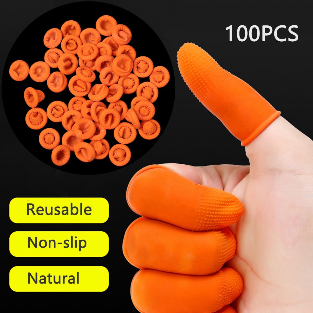 100個入り クリーニングアクセサリー 天然ラテックス製 指 - Rubber Glove Cleaning のレビューと価格