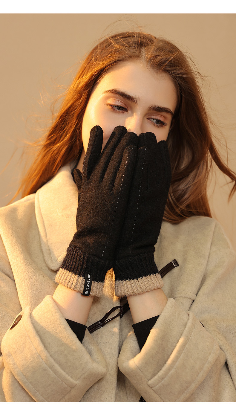 新しい冬用手袋 女性用 アウトドア 防風 サイクリング フリ - Wool Glove Lined のレビューと価格